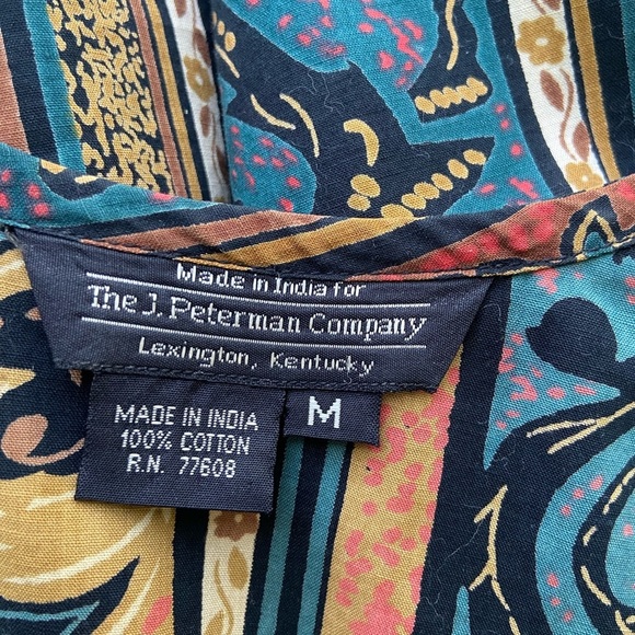 The Jβ Peterman Floral Maxi Dress 90s Style Mixed Print Sleeveless 100% Cotton - Picture 7 of 7